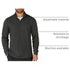 image:imageCOOFANDY Mens Quarter Zip Up Pullover Lightweight Mock Neck SweatshirtDrak Grey