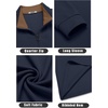 image:imageCOOFANDY Mens Quarter Zip Up Pullover Lightweight Mock Neck SweatshirtNavy Bluebrown Collar