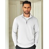 image:imageCOOFANDY Mens Quarter Zip Up Pullover Lightweight Mock Neck SweatshirtWhite