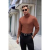 image:imageCOOFANDY Mens Ribbed Turtleneck Sweater Casual Basic Long Sleeve Knitted Pullover SweaterOrange