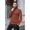 image:imageCOOFANDY Mens Ribbed Turtleneck Sweater Casual Basic Long Sleeve Knitted Pullover SweaterOrange