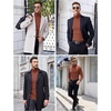 image:imageCOOFANDY Mens Ribbed Turtleneck Sweater Casual Basic Long Sleeve Knitted Pullover SweaterOrange
