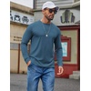 image:imageCOOFANDY Mens T Shirts Long Sleeve Cotton Blend TShirts Crew Neck Soft Casual Basic Tee ShirtsDark Blue