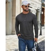 image:imageCOOFANDY Mens T Shirts Long Sleeve Cotton Blend TShirts Crew Neck Soft Casual Basic Tee ShirtsDark Grey