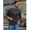 image:imageCOOFANDY Mens T Shirts Long Sleeve Cotton Blend TShirts Crew Neck Soft Casual Basic Tee ShirtsDark Grey