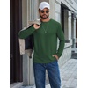 image:imageCOOFANDY Mens T Shirts Long Sleeve Cotton Blend TShirts Crew Neck Soft Casual Basic Tee ShirtsLake Green