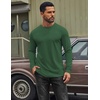 image:imageCOOFANDY Mens T Shirts Long Sleeve Cotton Blend TShirts Crew Neck Soft Casual Basic Tee ShirtsLake Green