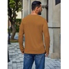image:imageCOOFANDY Mens T Shirts Long Sleeve Cotton Blend TShirts Crew Neck Soft Casual Basic Tee ShirtsLight Brown