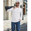 image:imageCOOFANDY Mens T Shirts Long Sleeve Cotton Blend TShirts Crew Neck Soft Casual Basic Tee ShirtsWhite