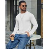 image:imageCOOFANDY Mens T Shirts Long Sleeve Cotton Blend TShirts Crew Neck Soft Casual Basic Tee ShirtsWhite