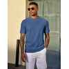 image:imageCOOFANDY Mens T Shirts Short Sleeve Casual Crewneck Pullover TeesCaptains Blue