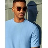 image:imageCOOFANDY Mens T Shirts Short Sleeve Casual Crewneck Pullover TeesLight Blue