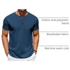 image:imageCOOFANDY Mens TShirts Henley Short Sleeve Cotton Shirts Button Tee TopsBlue