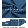 image:imageCOOFANDY Mens TShirts Henley Short Sleeve Cotton Shirts Button Tee TopsBlue