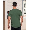 image:imageCOOFANDY Mens TShirts Henley Short Sleeve Cotton Shirts Button Tee TopsDark Green