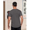 image:imageCOOFANDY Mens TShirts Henley Short Sleeve Cotton Shirts Button Tee TopsDark Grey