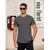 image:imageCOOFANDY Mens TShirts Henley Short Sleeve Cotton Shirts Button Tee TopsDark Grey