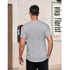 image:imageCOOFANDY Mens TShirts Henley Short Sleeve Cotton Shirts Button Tee TopsGrey