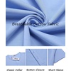 image:imageCOOFANDY Mens TShirts Henley Short Sleeve Cotton Shirts Button Tee TopsLight Blue