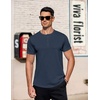 image:imageCOOFANDY Mens TShirts Henley Short Sleeve Cotton Shirts Button Tee TopsNavy Blue