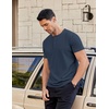image:imageCOOFANDY Mens TShirts Henley Short Sleeve Cotton Shirts Button Tee TopsNavy Blue