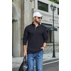 image:imageCOOFANDY Mens TShirts Quarter Pullover Lightweight Sweatshirt Casual ShirtNavy Blue