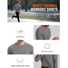 image:imageCOOFANDY Mens Thermal Shirt Regular Fit Fleece Lined Athletic Base LayerDark Grey
