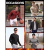 image:imageCOOFANDY Mens Thermal Shirt Regular Fit Fleece Lined Athletic Base LayerDark Grey