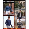 image:imageCOOFANDY Mens Thermal Shirt Regular Fit Fleece Lined Athletic Base LayerGreen