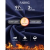 image:imageCOOFANDY Mens Thermal Shirt Regular Fit Fleece Lined Athletic Base LayerNavy Blue