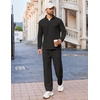 image:imageCOOFANDY Mens Track suit 2 Piece Athletic Sweatsuit Casual Sport Outfit SetAll Black