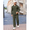 image:imageCOOFANDY Mens Track suit 2 Piece Athletic Sweatsuit Casual Sport Outfit SetArmy Green