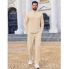 image:imageCOOFANDY Mens Track suit 2 Piece Athletic Sweatsuit Casual Sport Outfit SetBeige