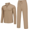 image:imageCOOFANDY Mens Track suit 2 Piece Athletic Sweatsuit Casual Sport Outfit SetKhaki