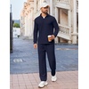 image:imageCOOFANDY Mens Track suit 2 Piece Athletic Sweatsuit Casual Sport Outfit SetNavy Blue