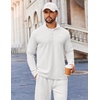 image:imageCOOFANDY Mens Track suit 2 Piece Athletic Sweatsuit Casual Sport Outfit SetWhite