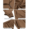image:imageCOOFANDY Mens Tracksuit 2 Piece Quarter Zip Sweatsuit Sets Casual Athletic Running Jogging SuitsBrown