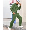 image:imageCOOFANDY Mens Tracksuit 2 Piece Relaxed Fit Halfzip Sweatsuits Athletic Running Jogging Suit SetsArmy Green