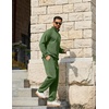 image:imageCOOFANDY Mens Tracksuit 2 Piece Relaxed Fit Halfzip Sweatsuits Athletic Running Jogging Suit SetsArmy Green