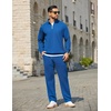 image:imageCOOFANDY Mens Tracksuit 2 Piece Relaxed Fit Halfzip Sweatsuits Athletic Running Jogging Suit SetsBlue