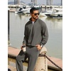 image:imageCOOFANDY Mens Tracksuit 2 Piece Relaxed Fit Halfzip Sweatsuits Athletic Running Jogging Suit SetsGray