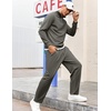 image:imageCOOFANDY Mens Tracksuit 2 Piece Relaxed Fit Halfzip Sweatsuits Athletic Running Jogging Suit SetsGray