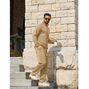 image:imageCOOFANDY Mens Tracksuit 2 Piece Relaxed Fit Halfzip Sweatsuits Athletic Running Jogging Suit SetsKhaki