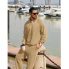 image:imageCOOFANDY Mens Tracksuit 2 Piece Relaxed Fit Halfzip Sweatsuits Athletic Running Jogging Suit SetsKhaki