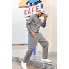 image:imageCOOFANDY Mens Tracksuit 2 Piece Relaxed Fit Halfzip Sweatsuits Athletic Running Jogging Suit SetsLight Grey