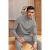 image:imageCOOFANDY Mens Tracksuit 2 Piece Relaxed Fit Halfzip Sweatsuits Athletic Running Jogging Suit SetsLight Grey