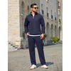 image:imageCOOFANDY Mens Tracksuit 2 Piece Relaxed Fit Halfzip Sweatsuits Athletic Running Jogging Suit SetsNavy Blue