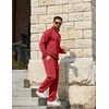 image:imageCOOFANDY Mens Tracksuit 2 Piece Relaxed Fit Halfzip Sweatsuits Athletic Running Jogging Suit SetsRed