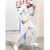image:imageCOOFANDY Mens Tracksuit 2 Piece Relaxed Fit Halfzip Sweatsuits Athletic Running Jogging Suit SetsWhite