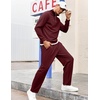 image:imageCOOFANDY Mens Tracksuit 2 Piece Relaxed Fit Halfzip Sweatsuits Athletic Running Jogging Suit SetsWine Red